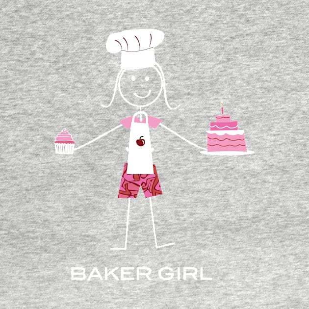 Funny Womens Baker Illustration by whyitsme